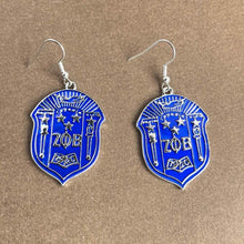 Load image into Gallery viewer, Zeta shield earrings