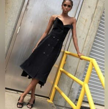 Load image into Gallery viewer, Corduroy Strapless- Making the Cut dress