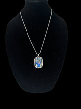 Load image into Gallery viewer, Double sided bezeled rhinestone pendant & necklace