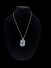Load image into Gallery viewer, Double sided bezeled rhinestone pendant & necklace