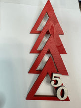 Load image into Gallery viewer, Delta Pyramid Pin – Custom Number with Pearl Clasp (2x2 in)