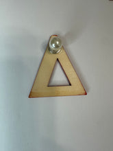 Load image into Gallery viewer, Delta Pyramid Pin – Custom Number with Pearl Clasp (2x2 in)
