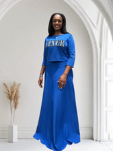 Load image into Gallery viewer, Crop top & skirt set (Comes Plain WITHOUT Patch/LOGO)