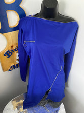 Load image into Gallery viewer, Asymmetrical zipper shirt