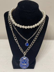 Layer Zeta Shield necklace