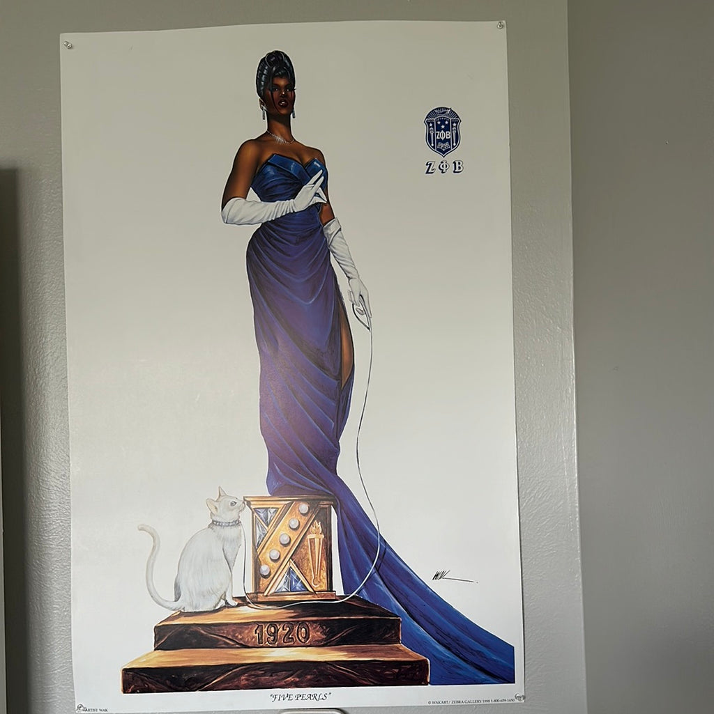 Five Pearls: Zeta Phi Beta limited edition unframed 24x36