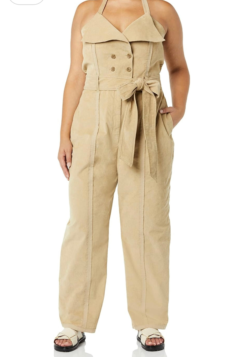 Corduroy wide leg one piece- Making The Cut