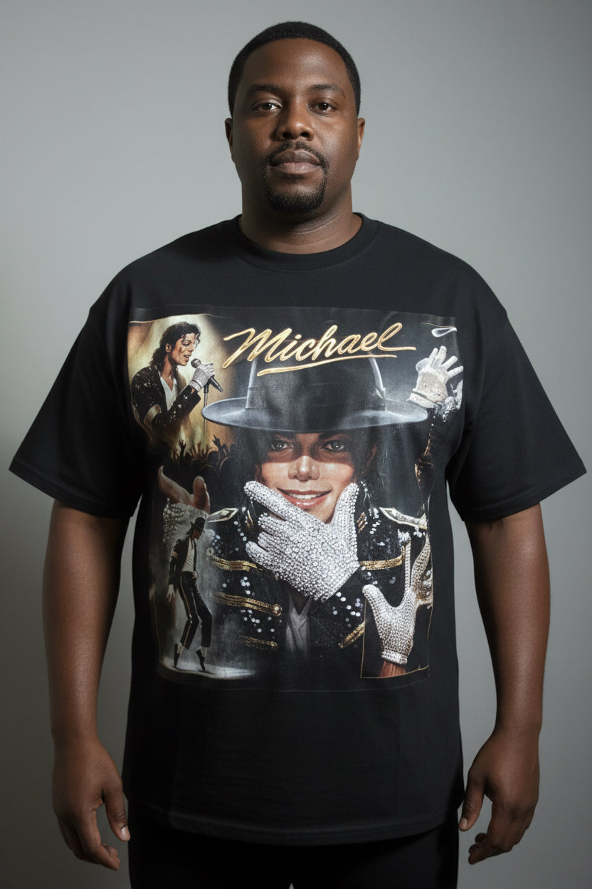 King of Pop Tribute Graphic Tee – Vintage Cream Edition