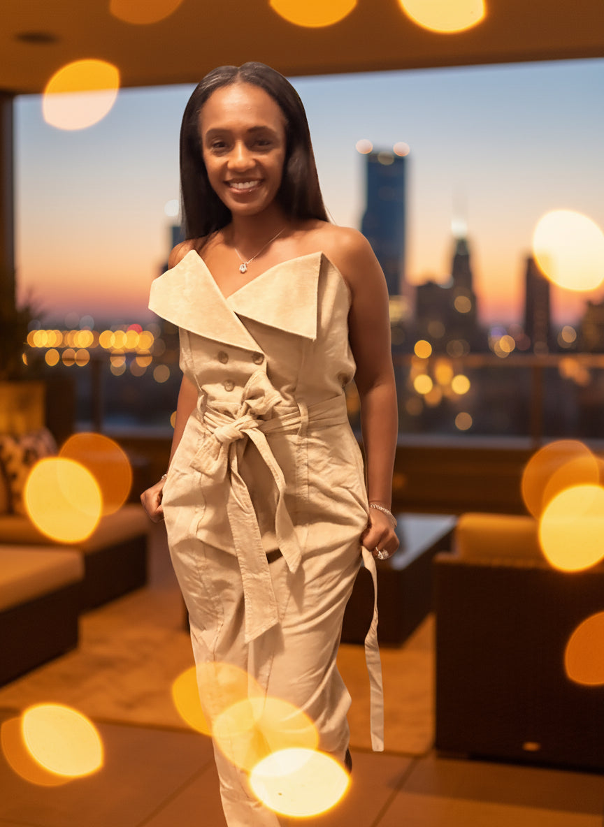 Corduroy wide leg one piece- Making The Cut