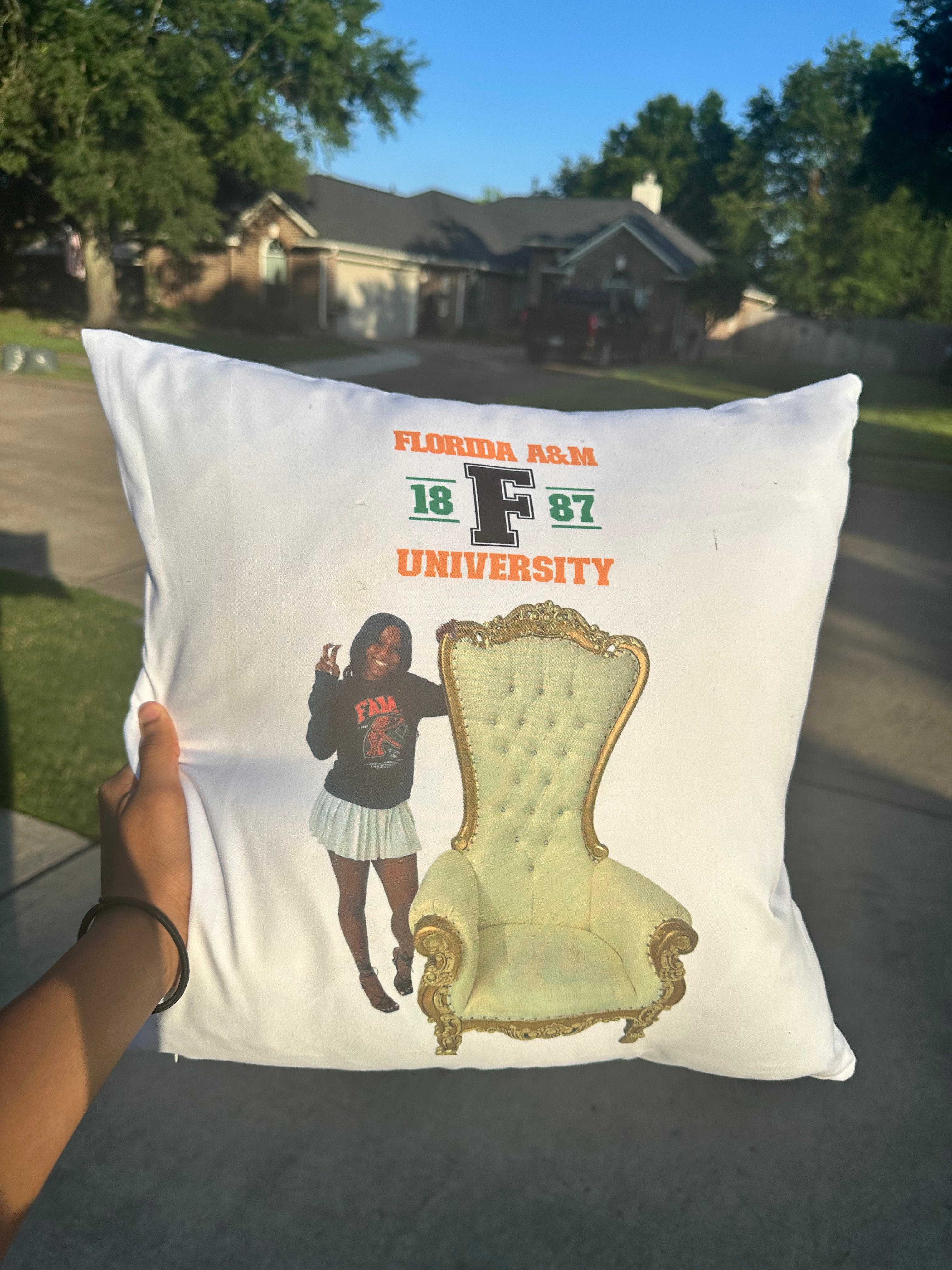 Custom throw pillow