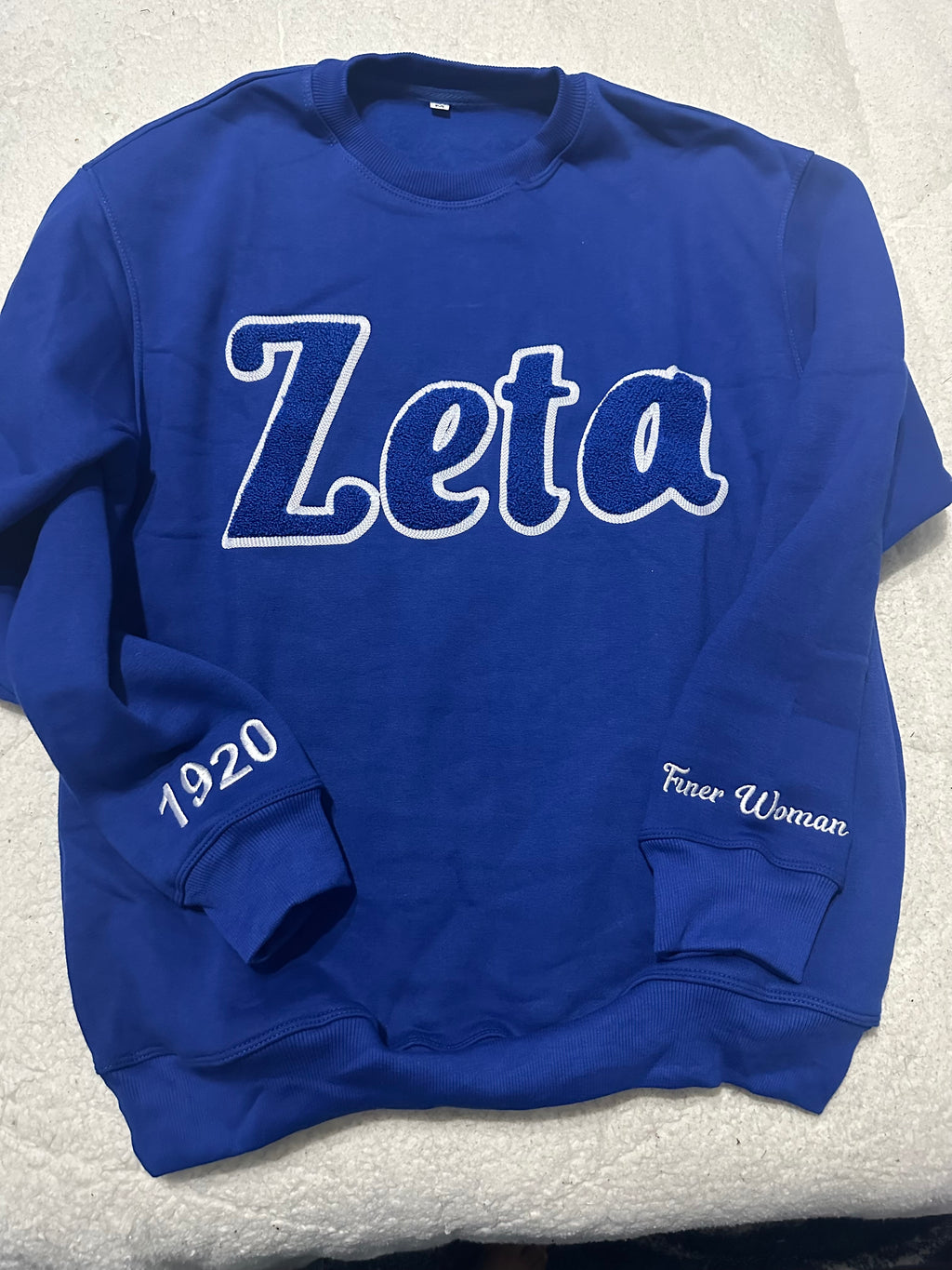 Zeta embroidered detailed sweatshirt