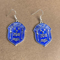 Zeta shield earrings
