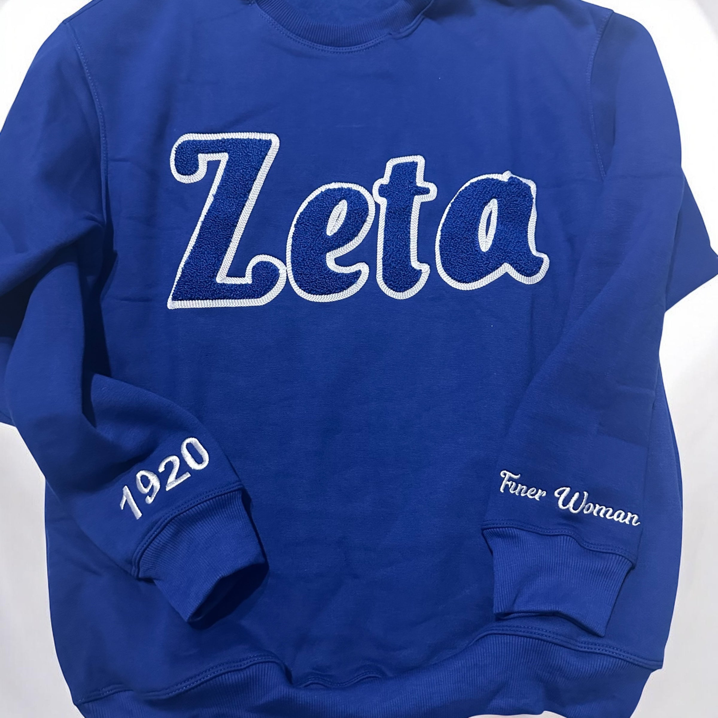 Zeta embroidered detailed sweatshirt