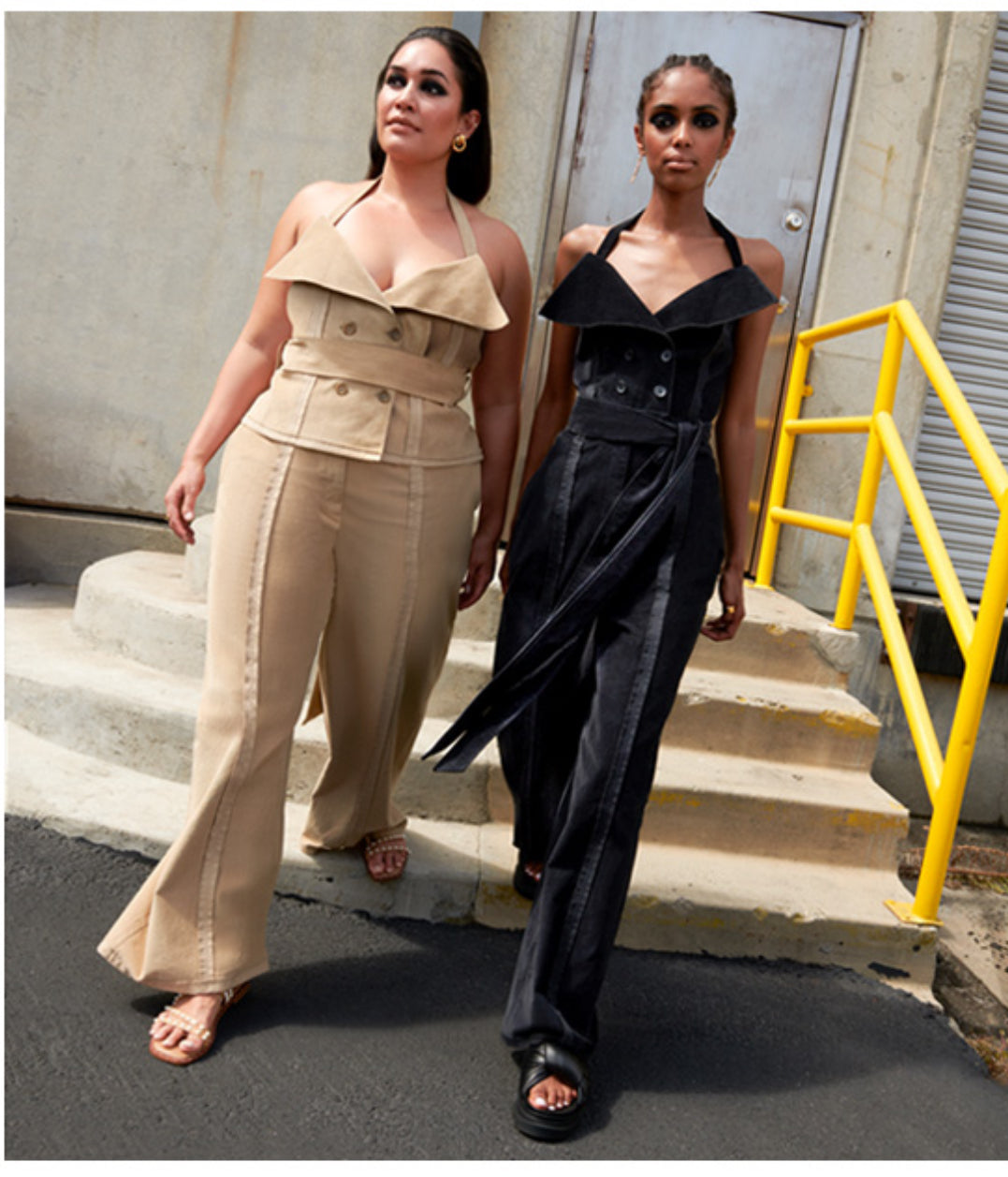 Corduroy wide leg one piece- Making The Cut