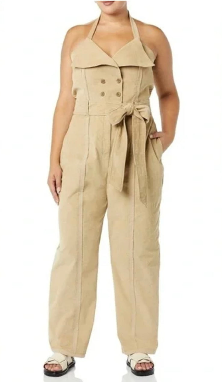 Corduroy wide leg one piece- Making The Cut