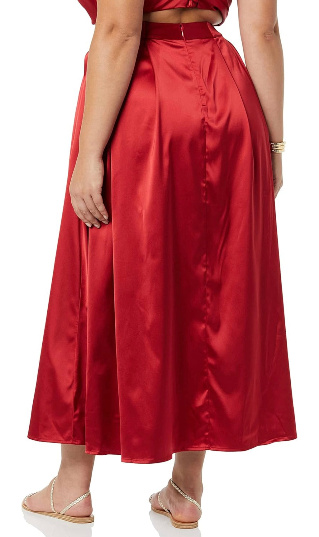Red swing skirt with pockets- Making the Cut