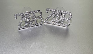 ZPB stud rhinestone earrings