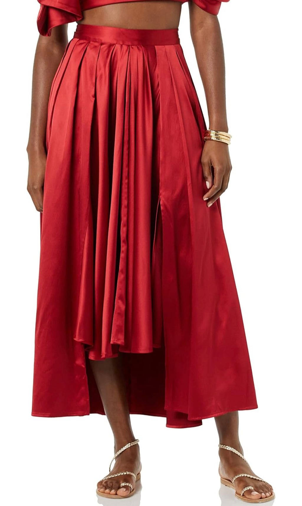 Red swing skirt with pockets- Making the Cut