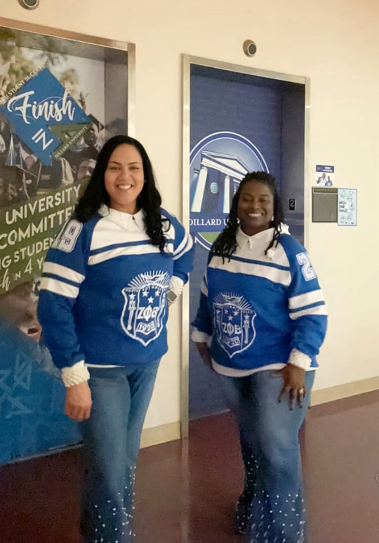 Zeta embroidered sweatshirts