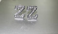 Z stud rhinestone earrings