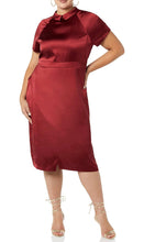 Load image into Gallery viewer, Collard faux wrap dress
