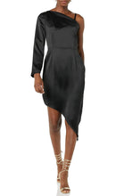 Load image into Gallery viewer, One sleeve asymmetrical dress
