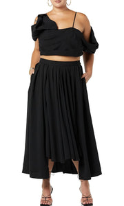 Swing skirt with pockets