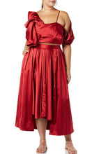 Load image into Gallery viewer, Red swing skirt with pockets