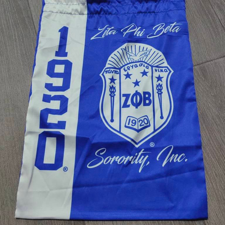 Zeta silk drawstring bag