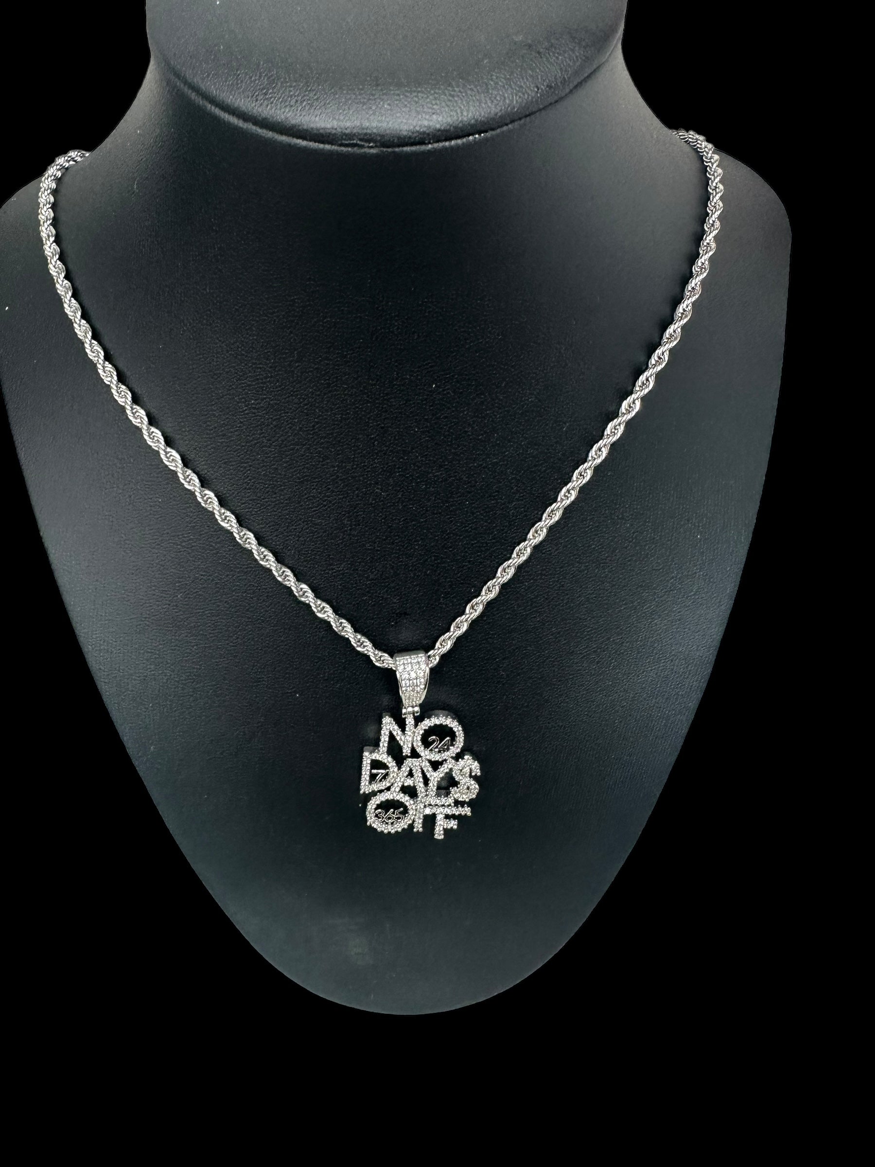 No Days Off pendant & chain