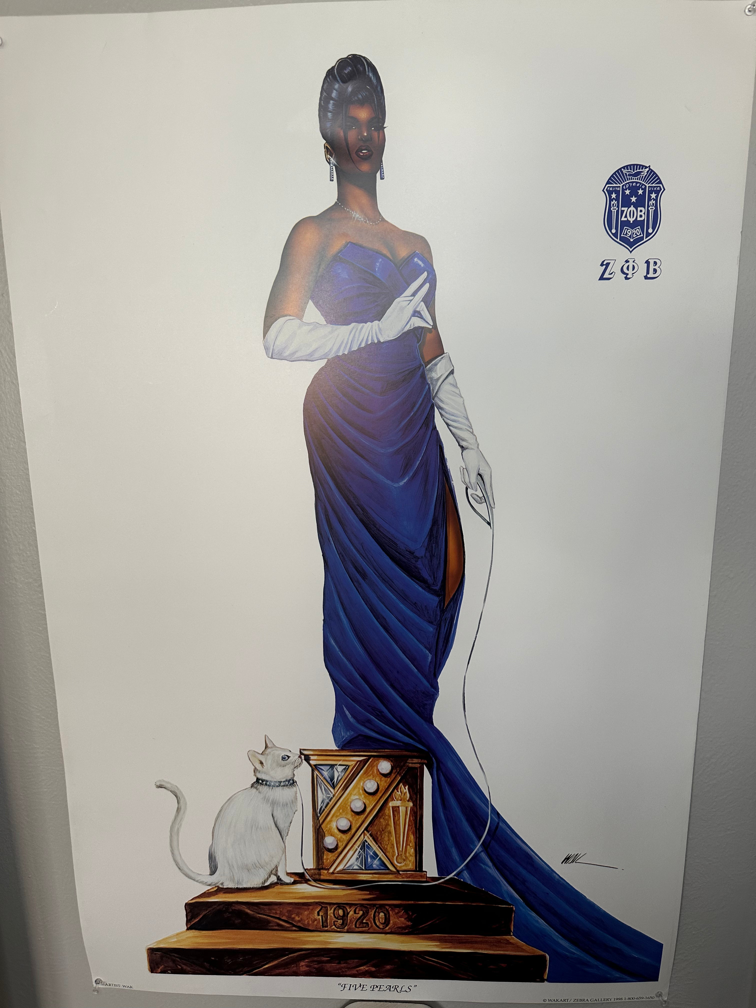 Five Pearls: Zeta Phi Beta limited edition unframed 24x36
