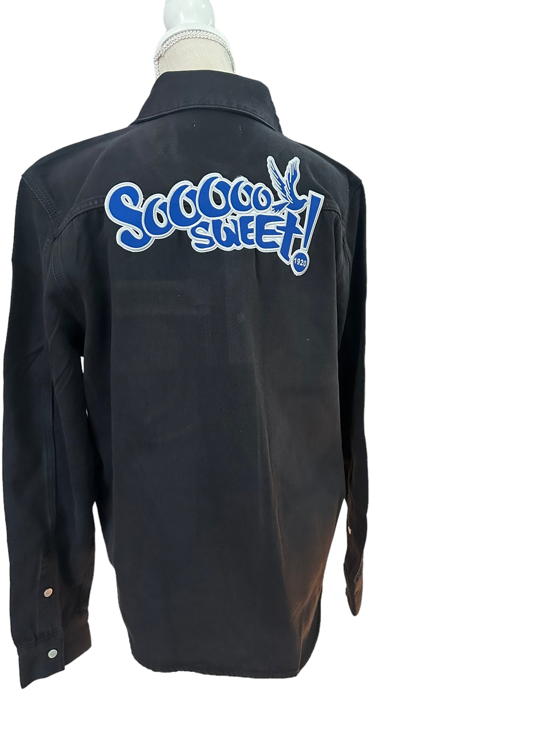 Zeta shirt/jacket black denim