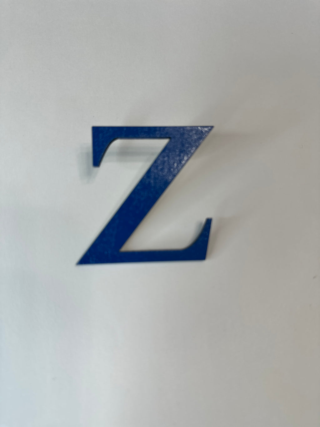 Zeta Line Number Pin – Custom Blue “Z” with White Number