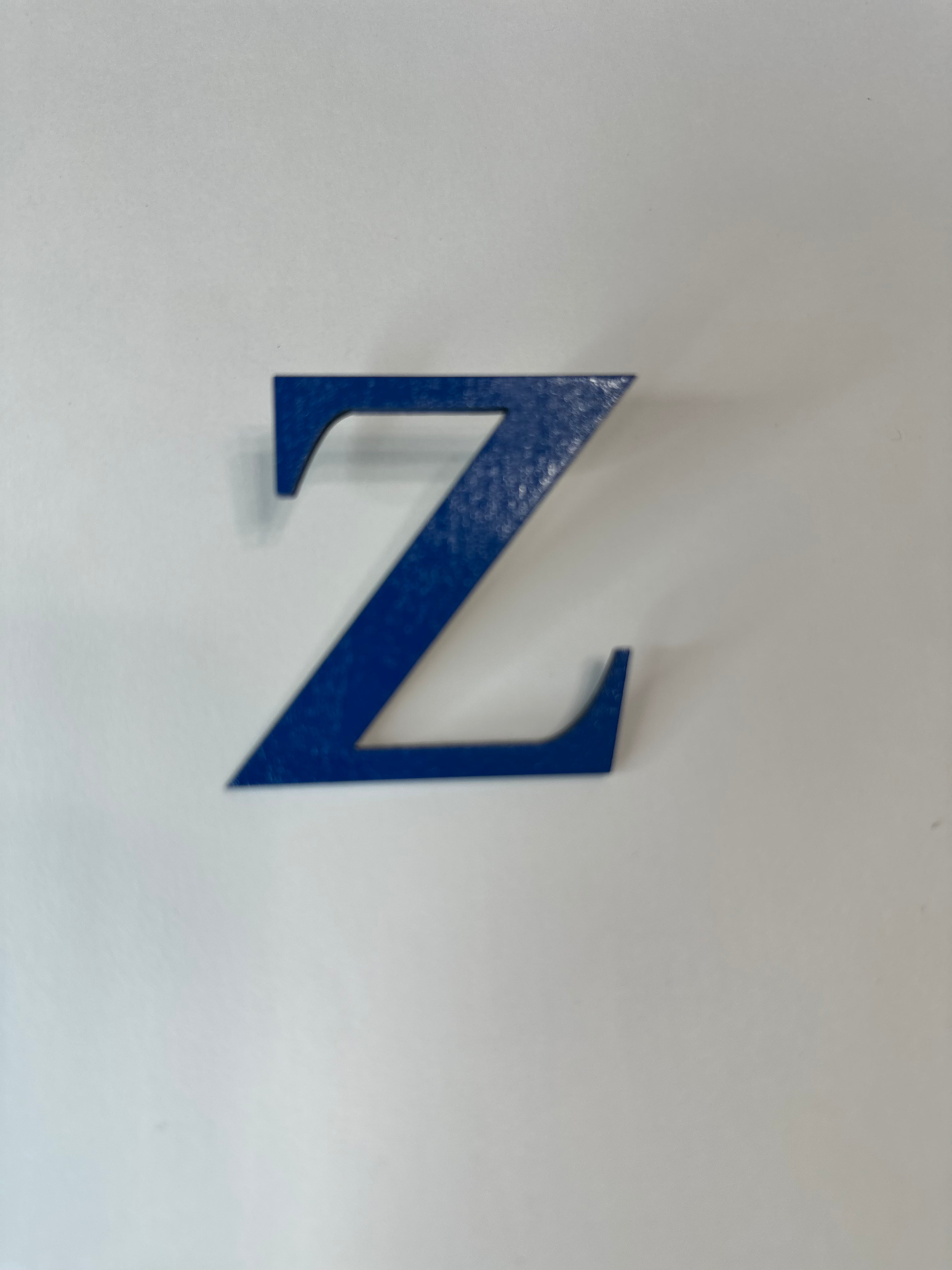Zeta Line Number Pin – Custom Blue “Z” with White Number