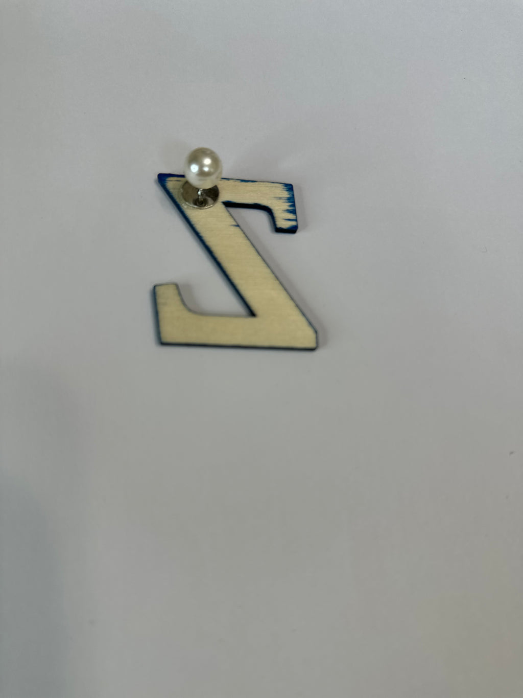 Zeta Line Number Pin – Custom Blue “Z” with White Number