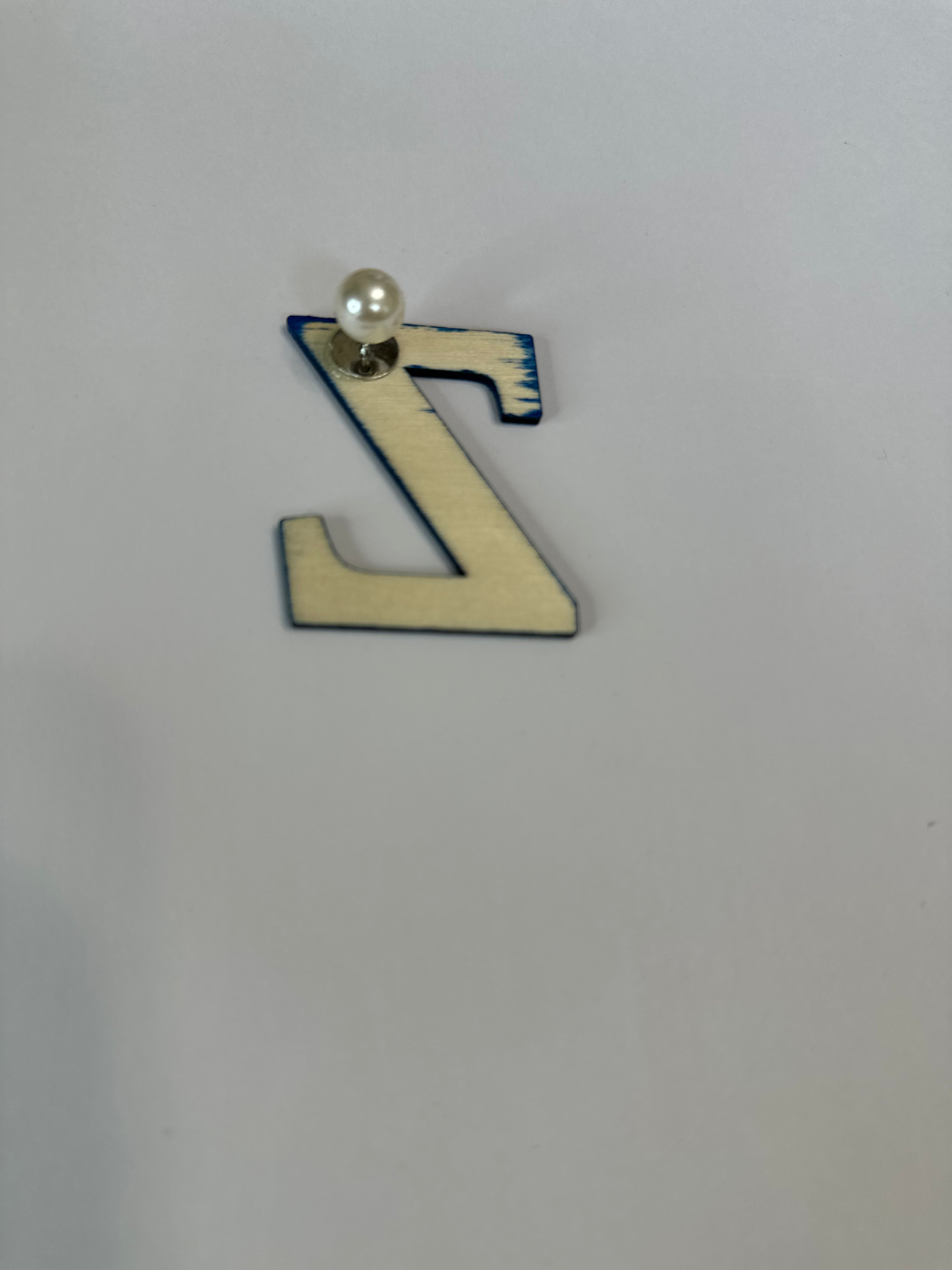 Zeta Line Number Pin – Custom Blue “Z” with White Number