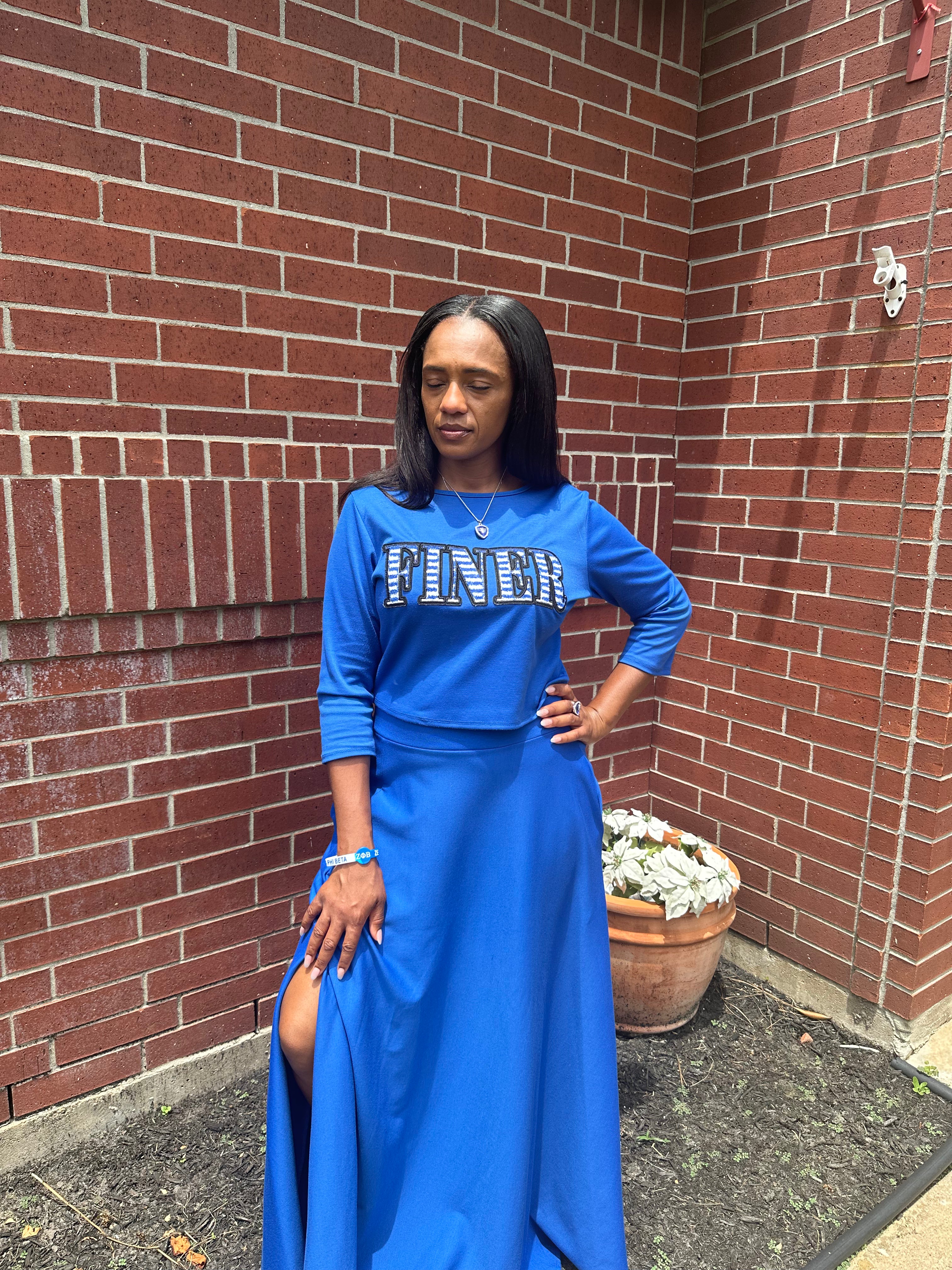 Crop top & skirt set (Comes Plain WITHOUT Patch/LOGO)