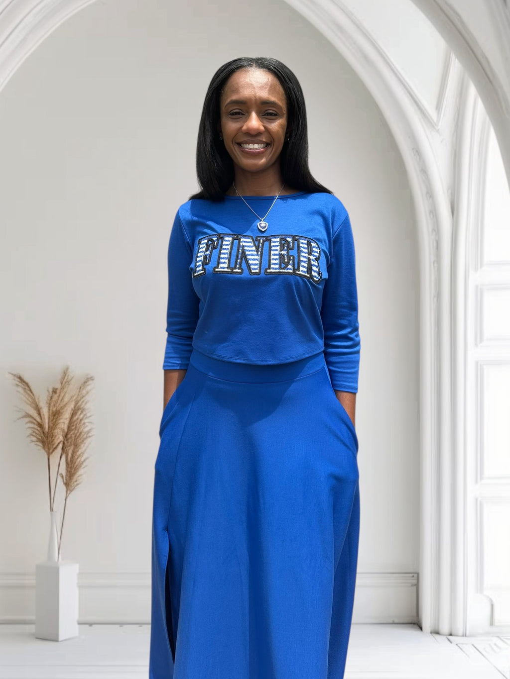 Crop top & skirt set (Comes Plain WITHOUT Patch/LOGO)