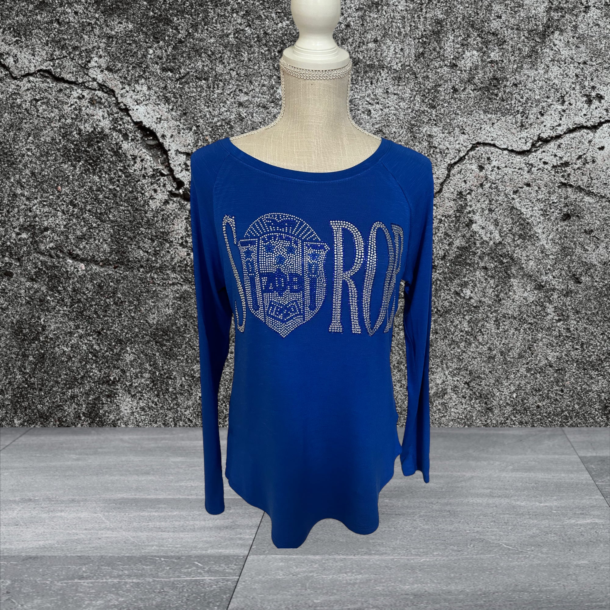 Zeta Soror long sleeve bling shirt