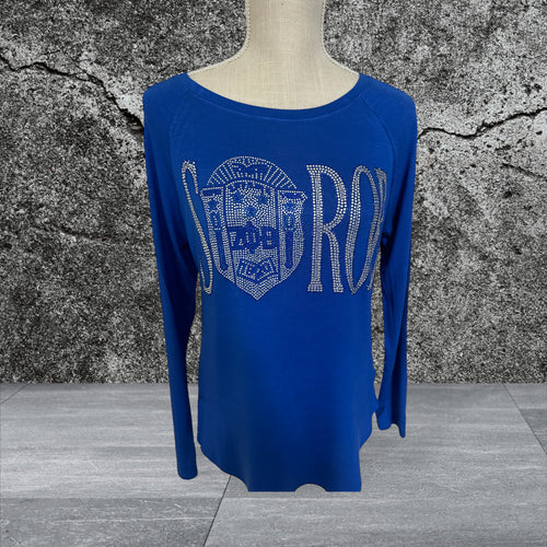 Zeta Soror long sleeve bling shirt