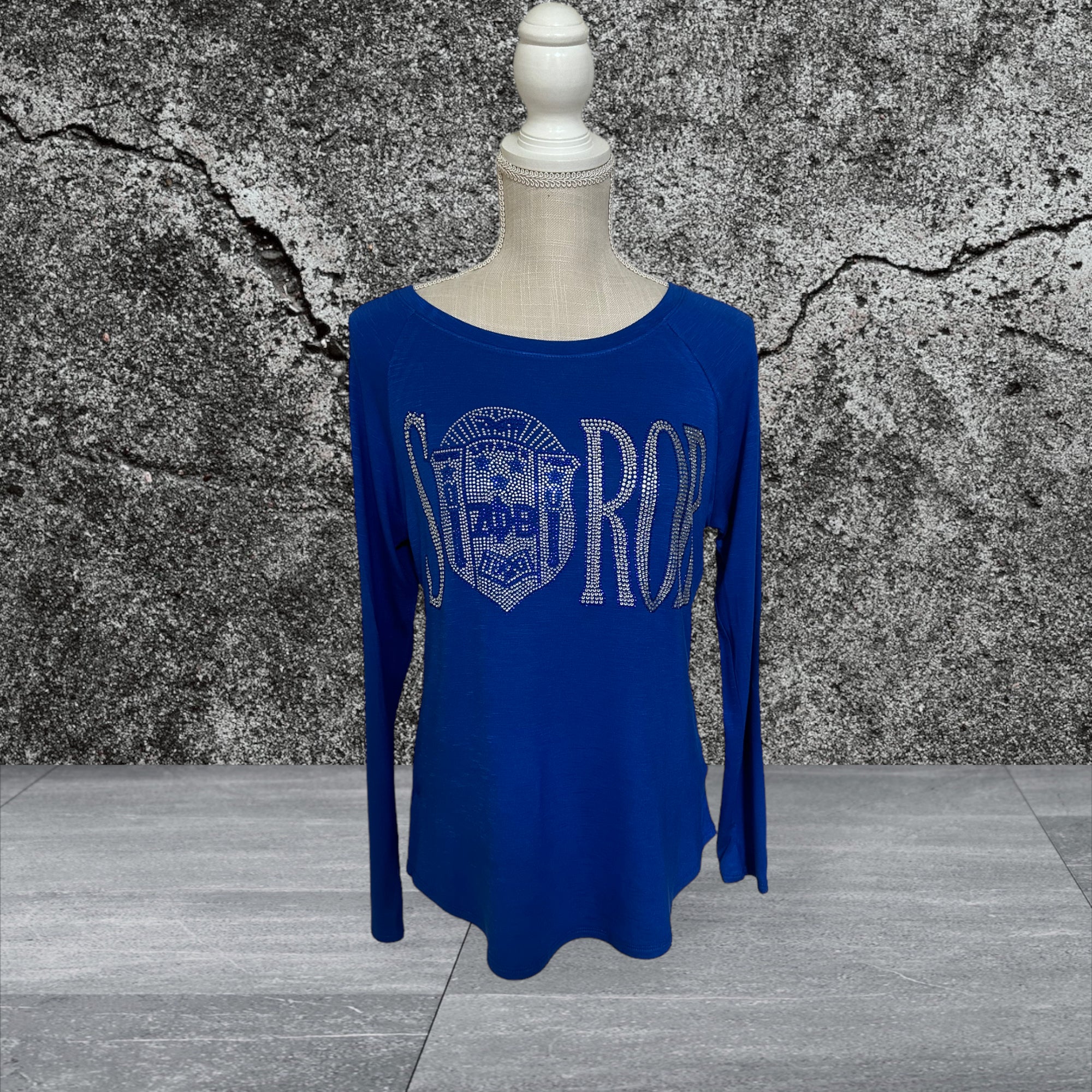 Zeta Soror long sleeve bling shirt