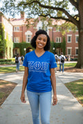 ZΦΒ Embroidered Tee (Zeta)