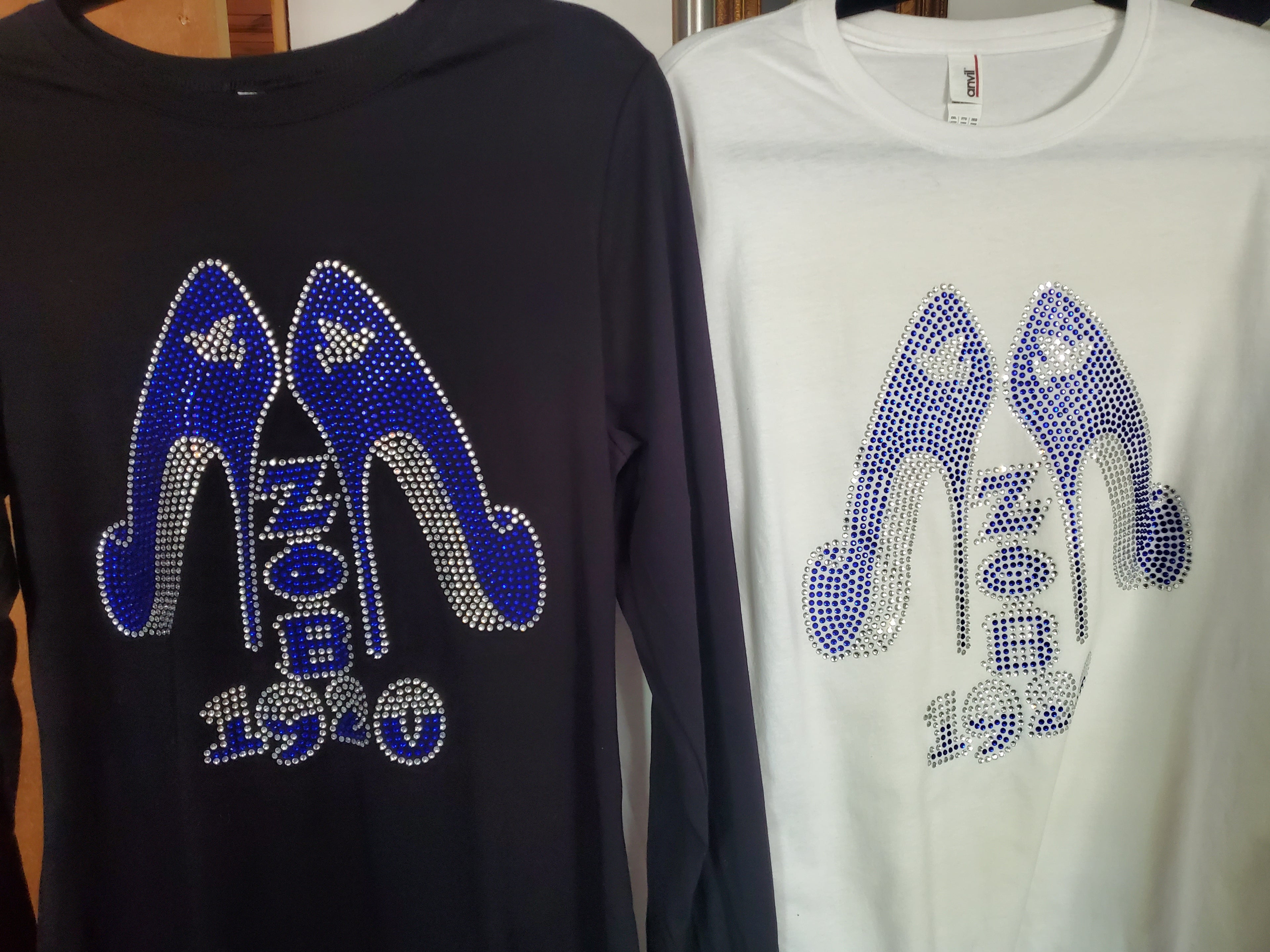 Heel bling design short sleeve shirt