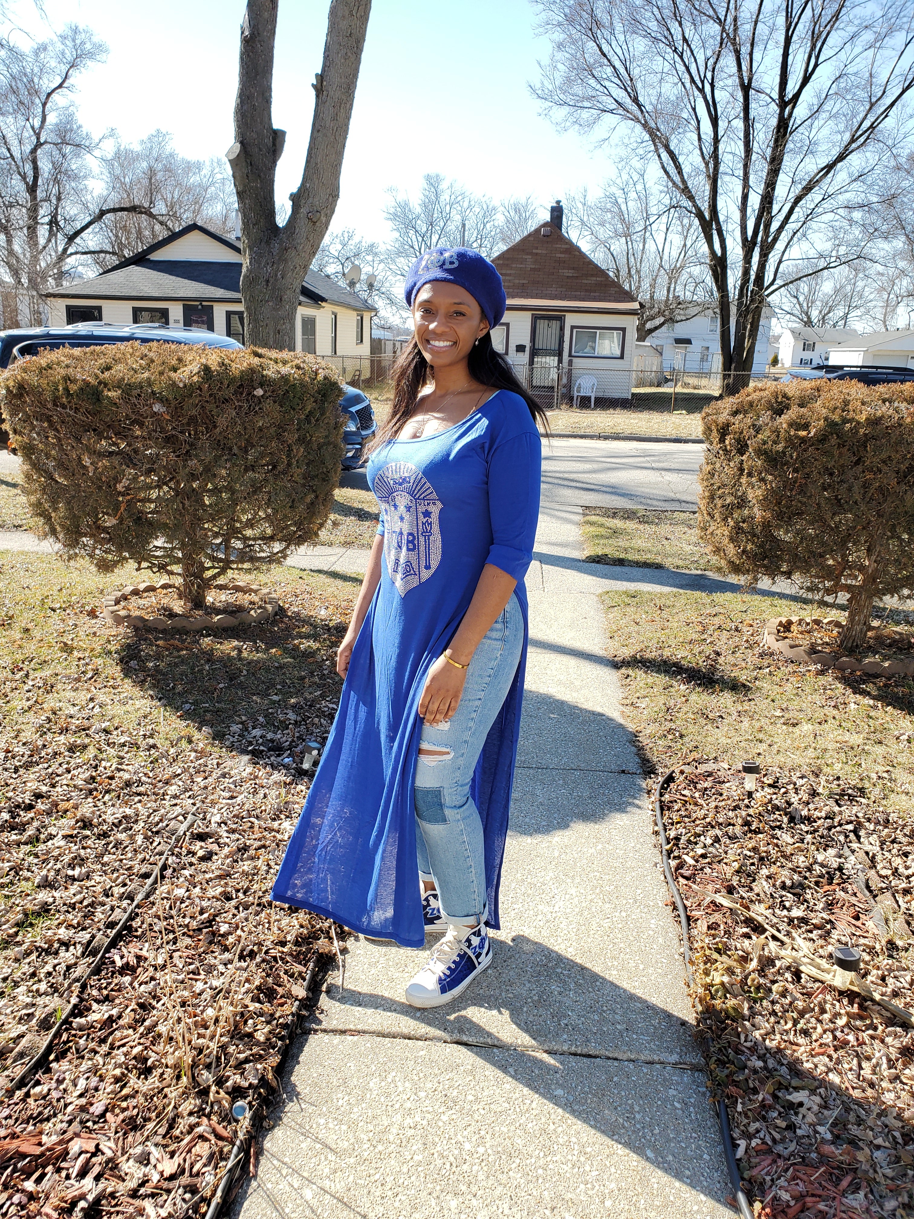 Off the shoulder high split top