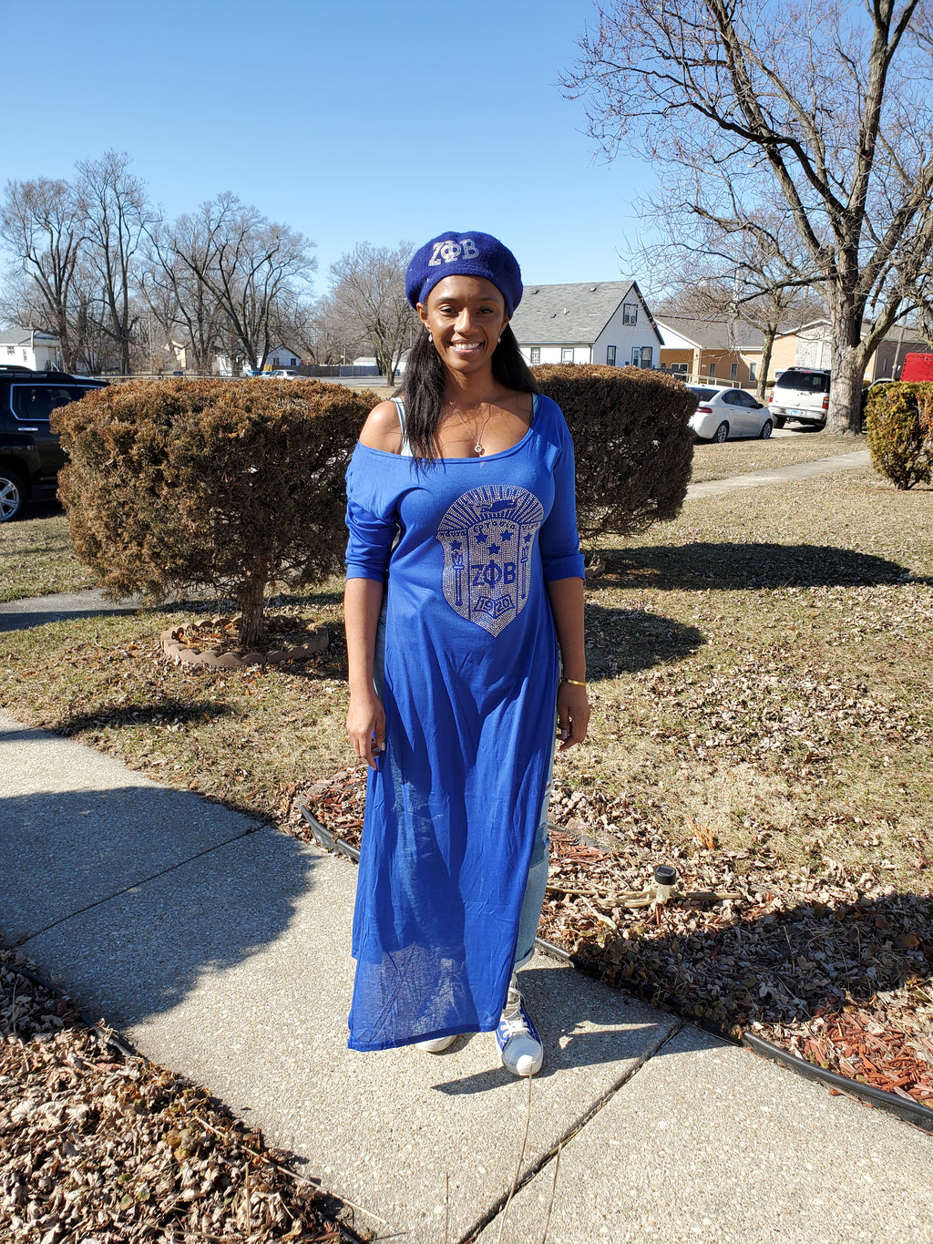 Off the shoulder high split top