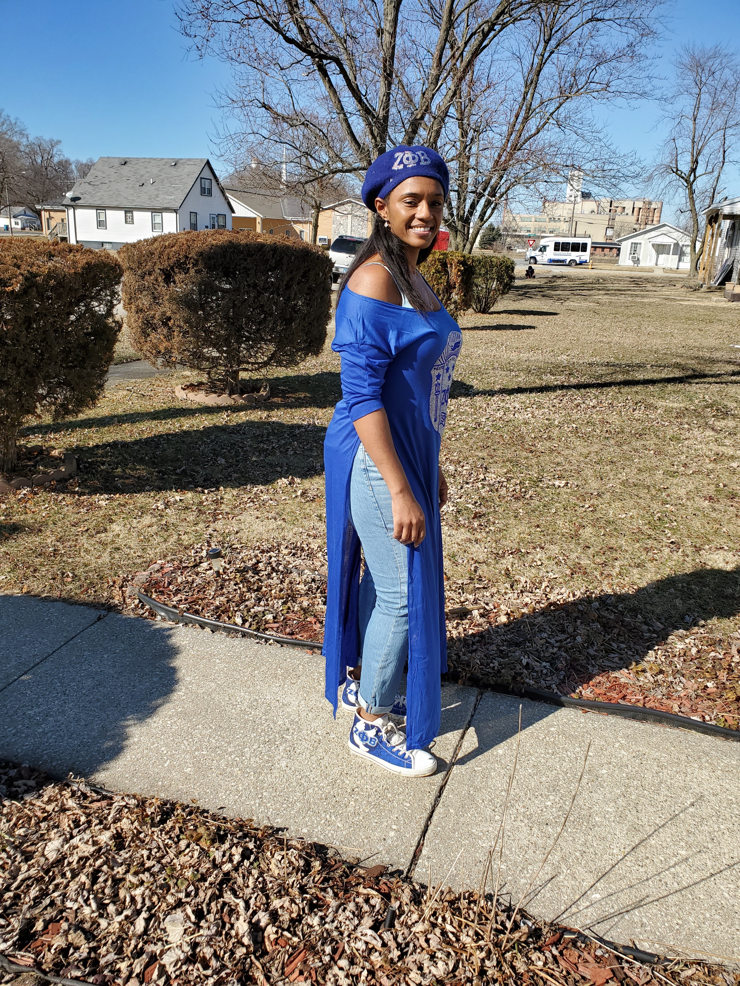 Off the shoulder high split top