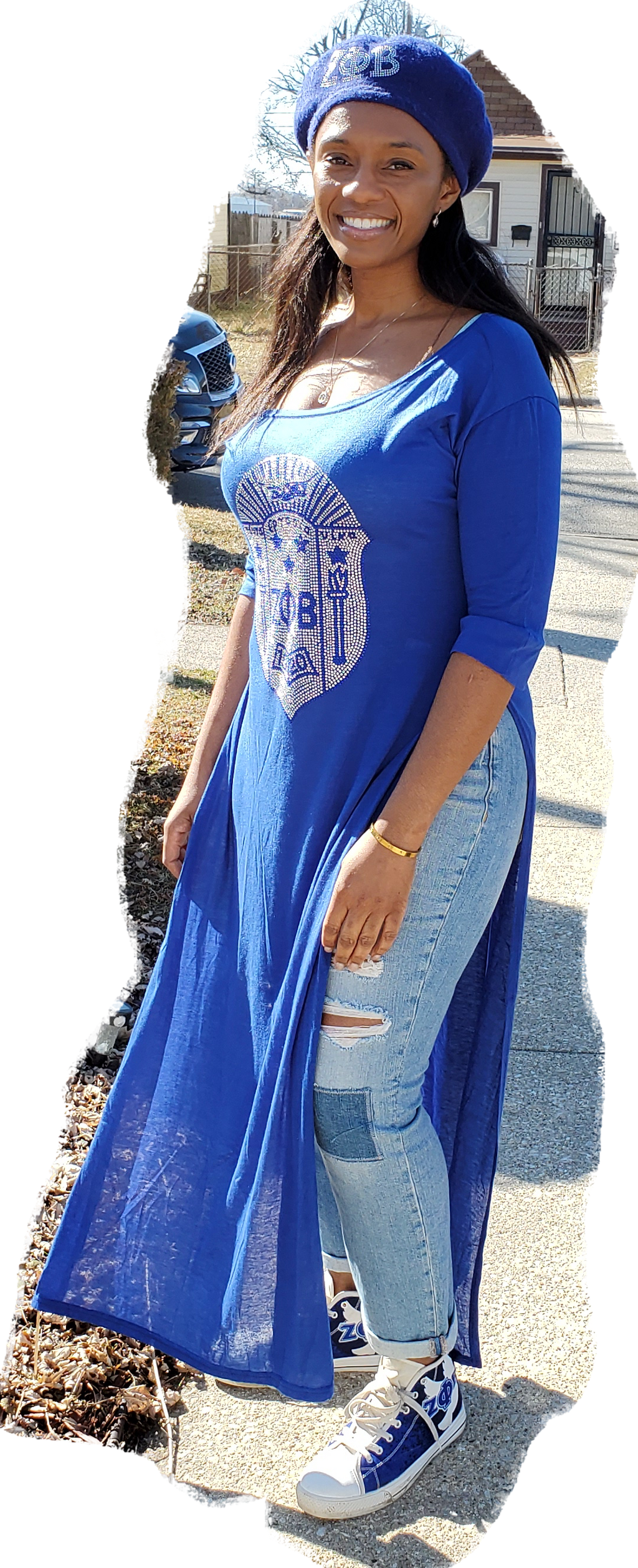 Off the shoulder high split top