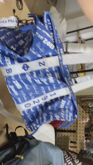 Word art convertible duffle travel bag