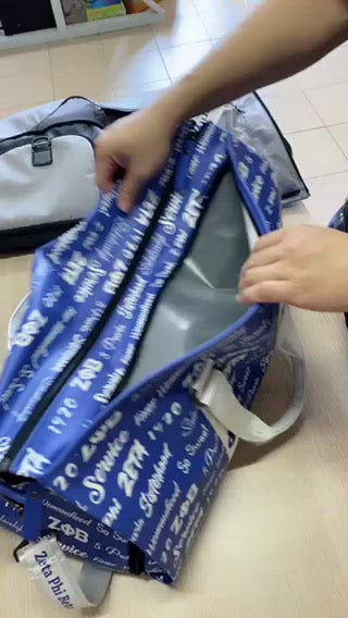 Word art convertible duffle travel bag