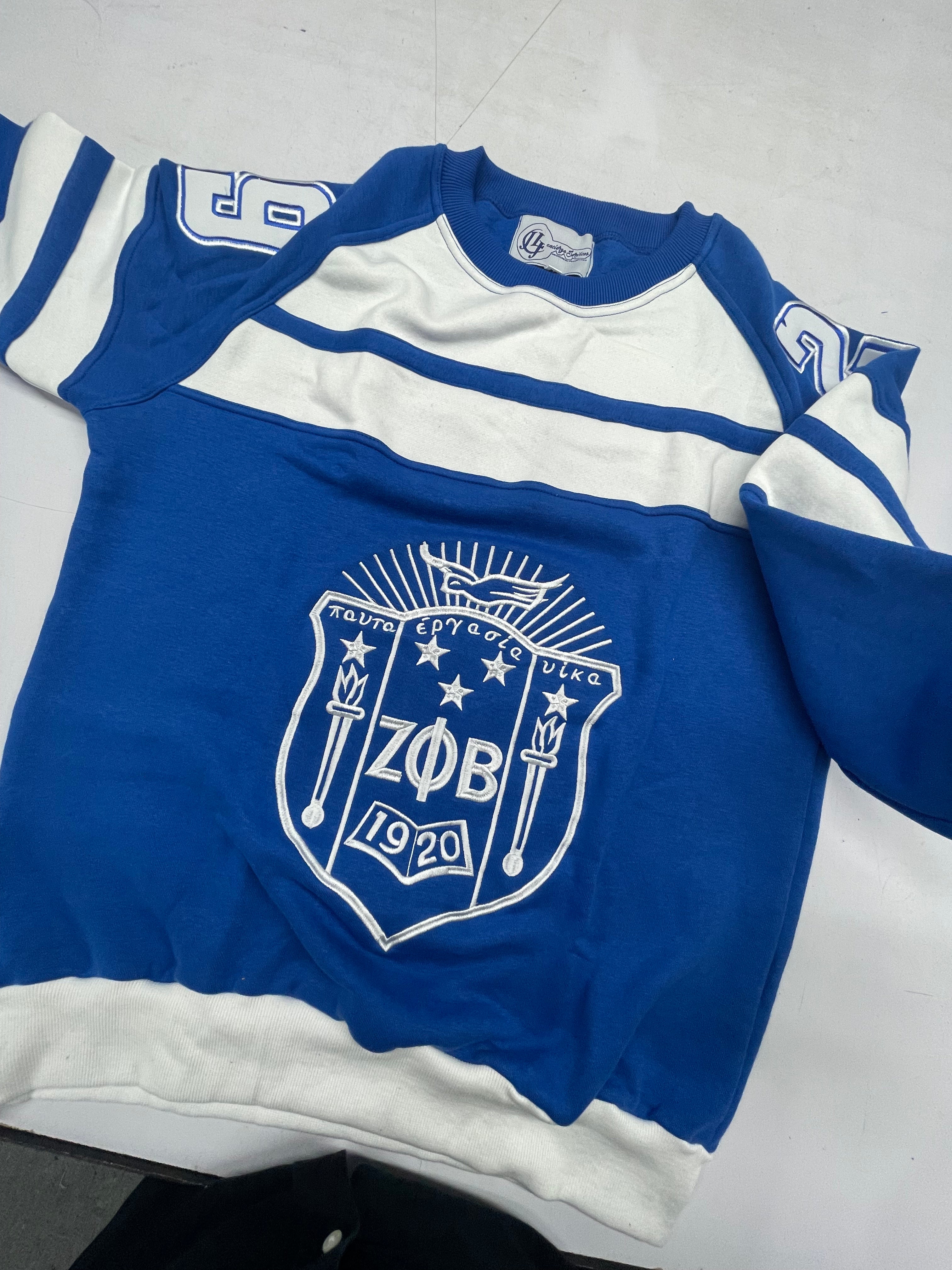 Zeta embroidered sweatshirts